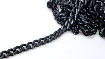 Łańcuch do torebki, akrylowy, 75cm. Czarny (1)